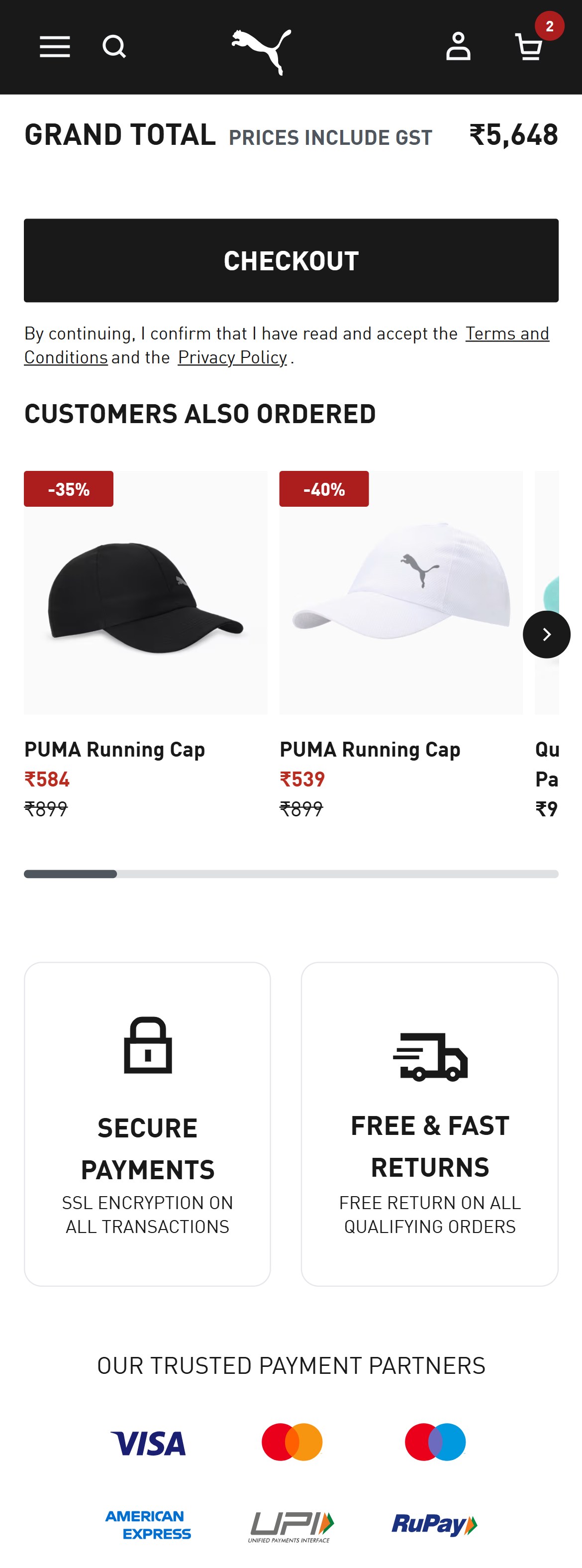 PUMA India — Mobile