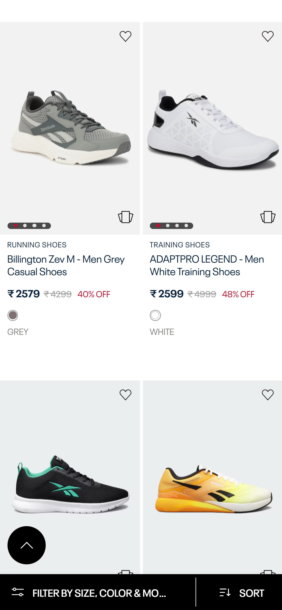 Reebok India — Mobile