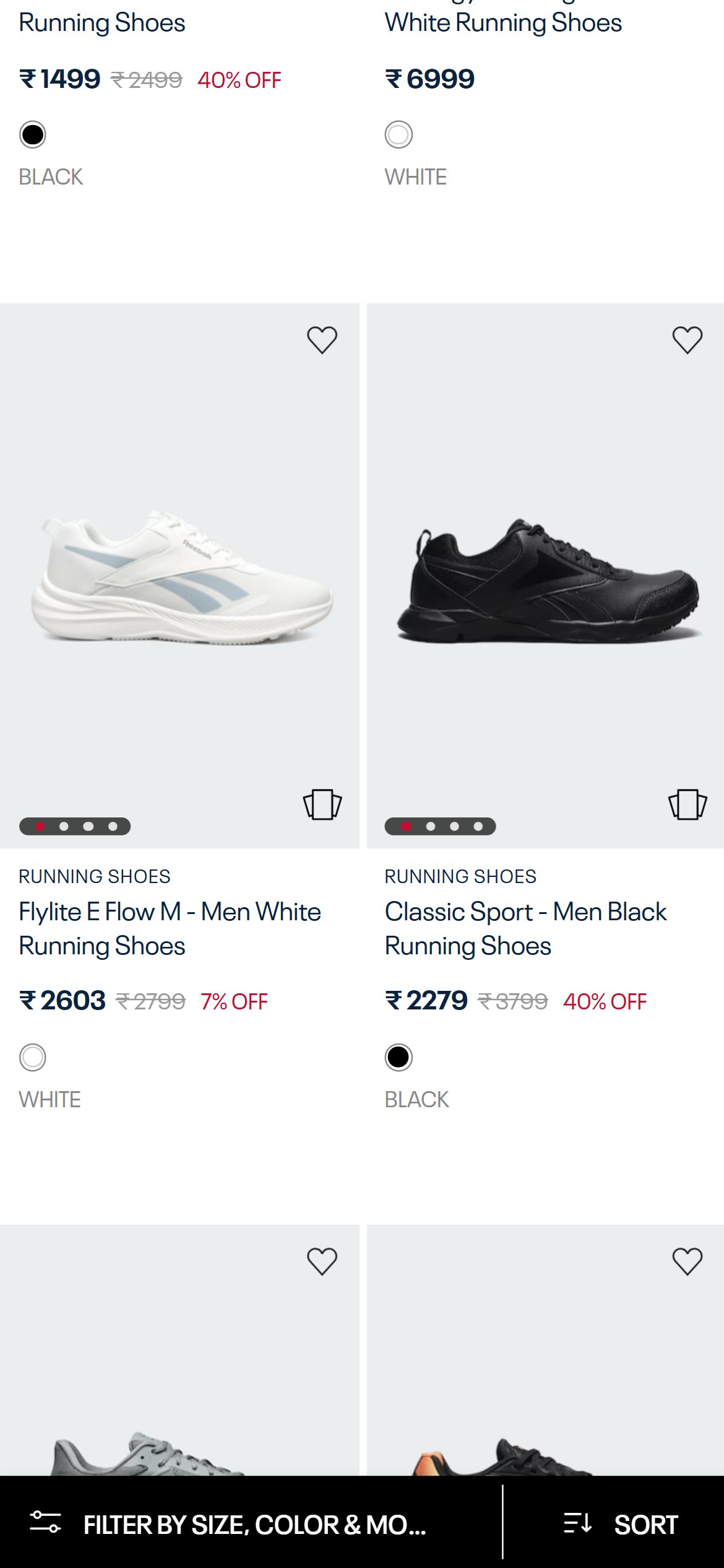 Reebok India — Mobile