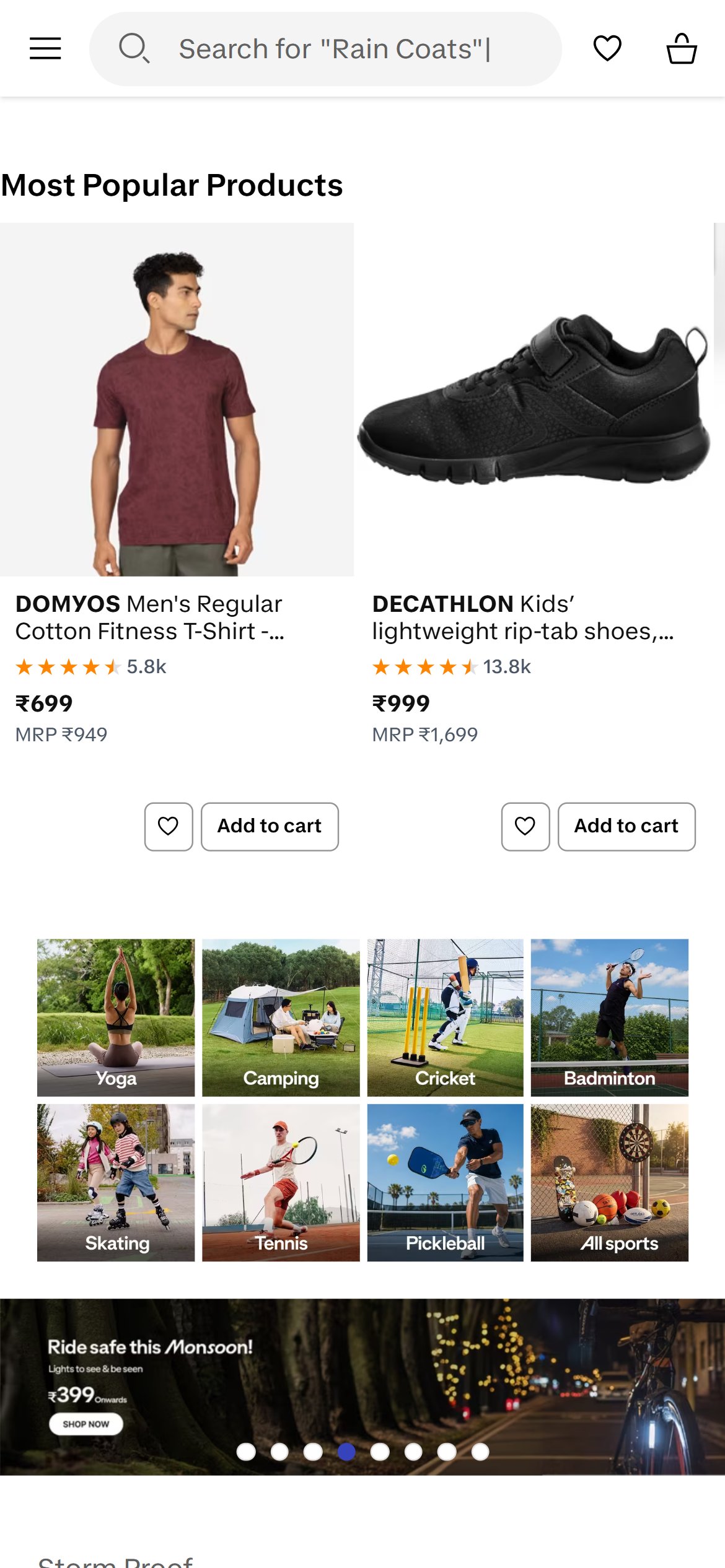 Decathlon India — Mobile
