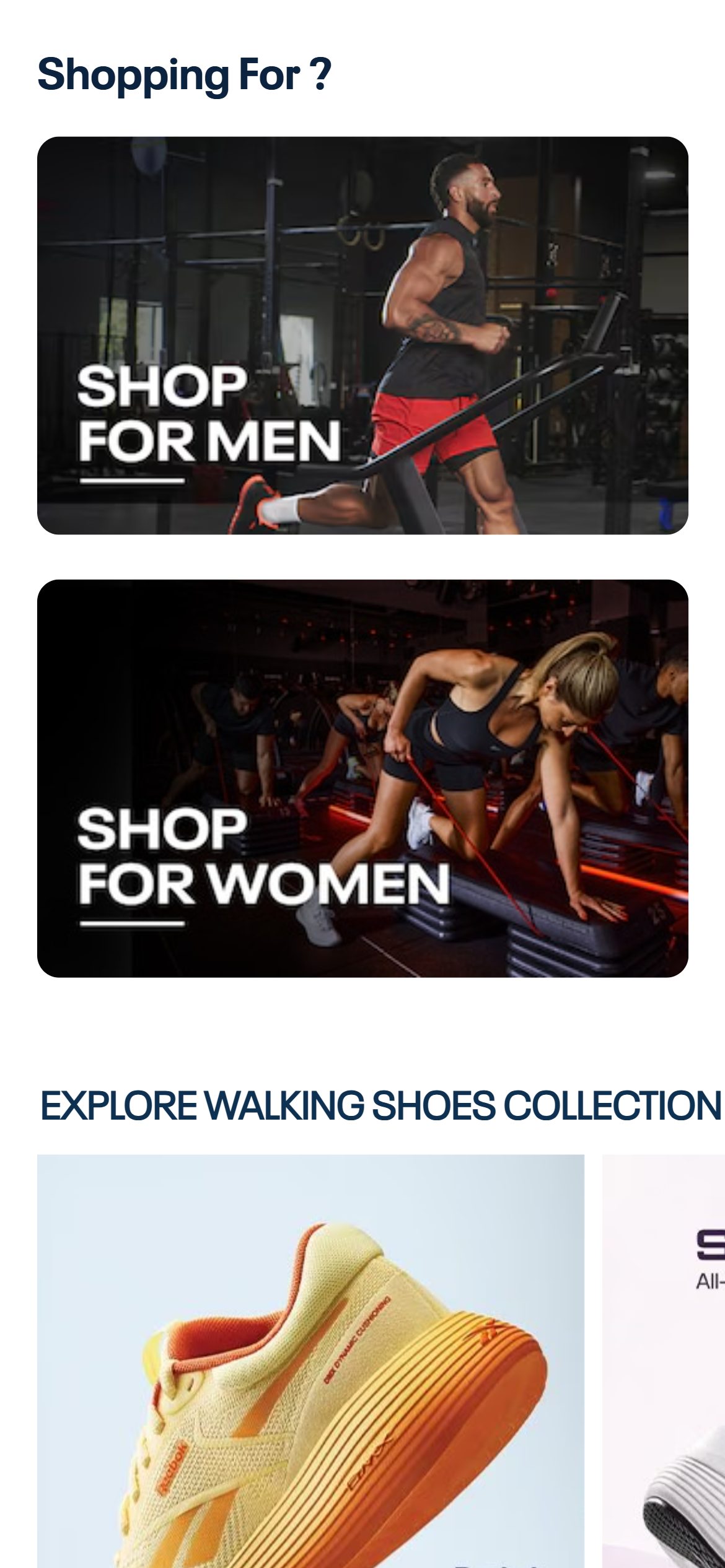 Reebok India — Mobile